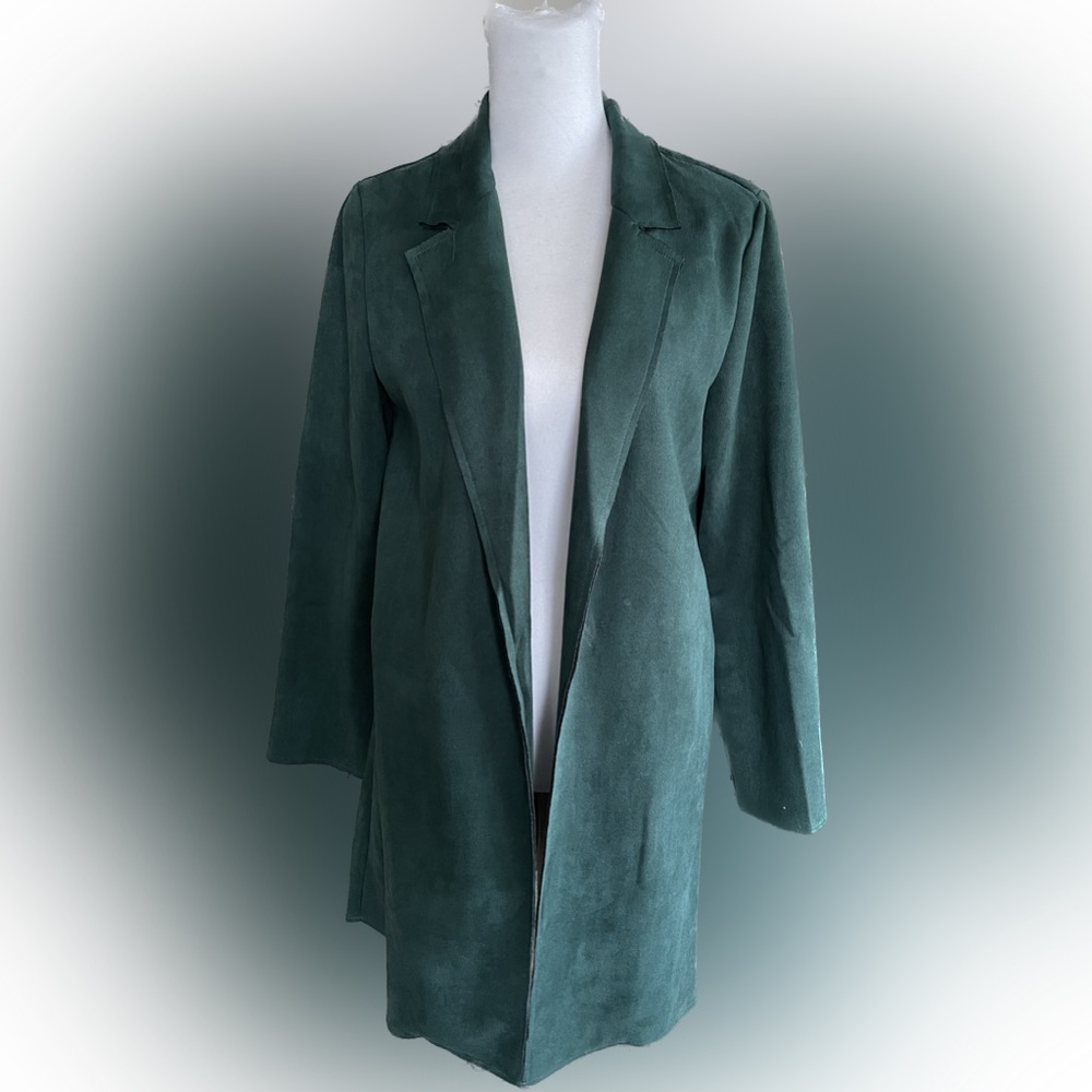 Chocolate USA | Green “Suede” Blazer | Sz Small